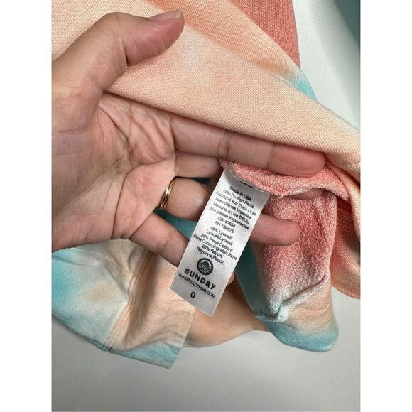 Sundry Sweater Womens Size XS Terry Oversized Sweatshirt Tie Dye Crewneck NWT - Picture 8 of 9